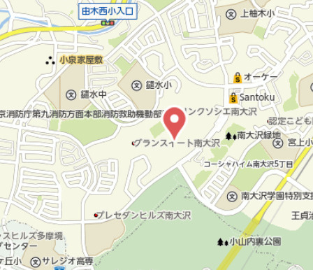 祝成約済みパークフィーネ南大沢３番館　八王子市　中古マンションの地図|～仲介手数料無料☆八王子ひなた不動産～パークフィーネ南大沢３番館
