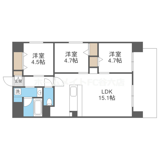 【間取り】 | Alivis野田阪神