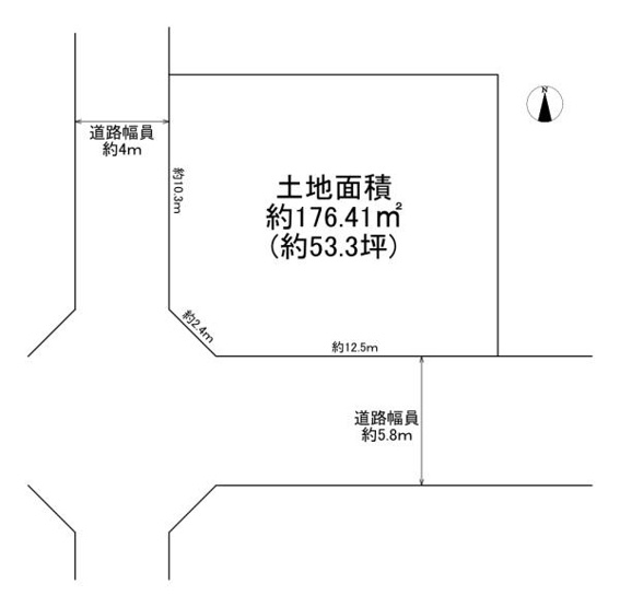 【土地図】 | 大東市北条6丁目　建築条件無しの売土地
