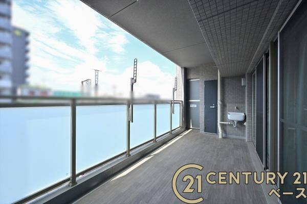 ピアッツァコート八木駅前のバルコニー|■現地撮影写真■開放感あふれるバルコニー！