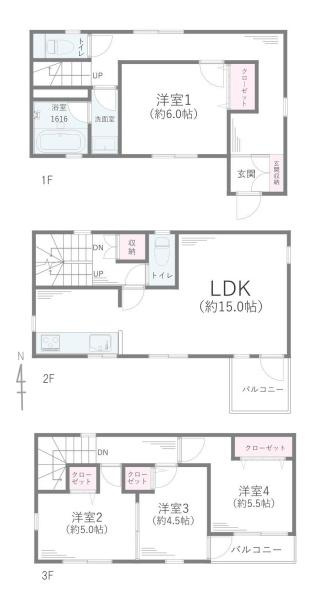 茅ヶ崎市松林１丁目の中古一戸建の間取り