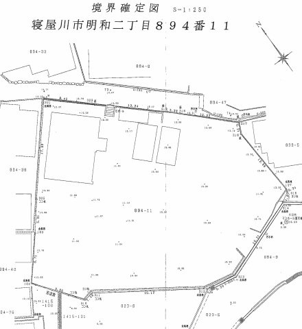 グラッドランド寝屋川公園駅の土地図