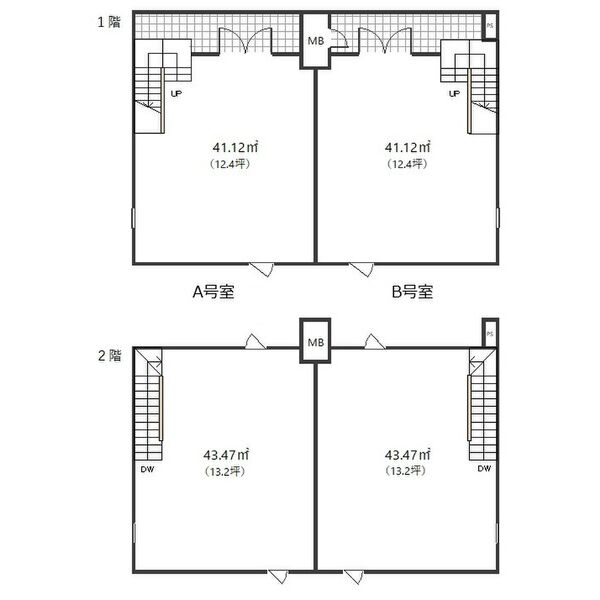 オオタ古戦場店舗の間取り