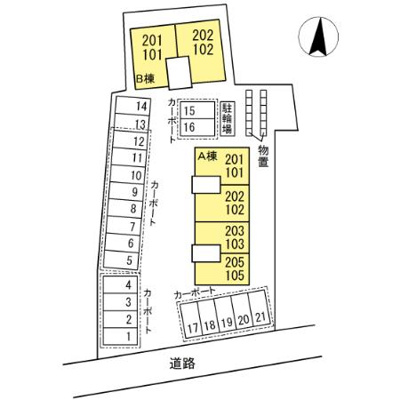 【区画図】 | フラワータウン栄町B