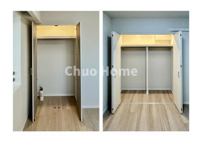 【収納】 | サングランデ桜橋 | 居室にはクローゼットを完備し、自由度の高い家具の配置が叶うシンプルな空間です。お子様の成長と必要になる子供部屋を与えるにはぴったりの間取りですね。