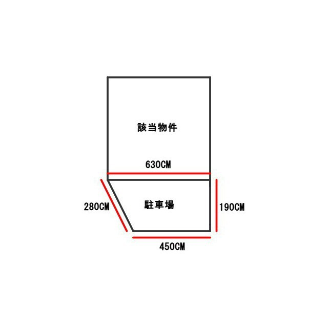 岐阜市岩崎戸建ての駐車場