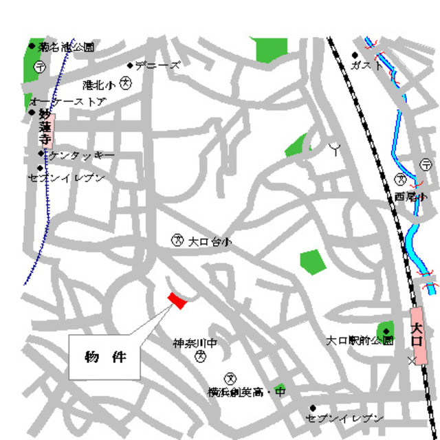 ルミエール妙蓮寺Ⅱの地図