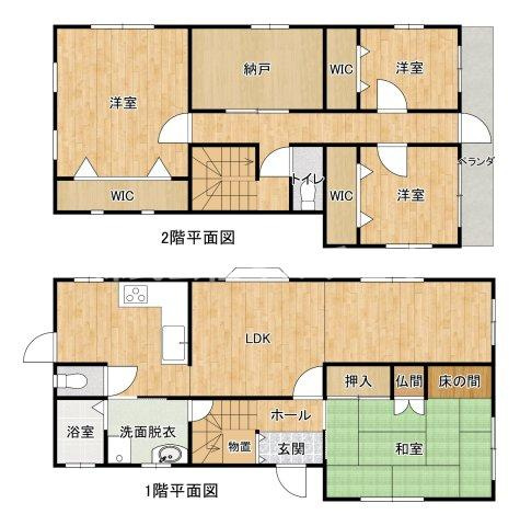 みなべ北道戸建ての間取り