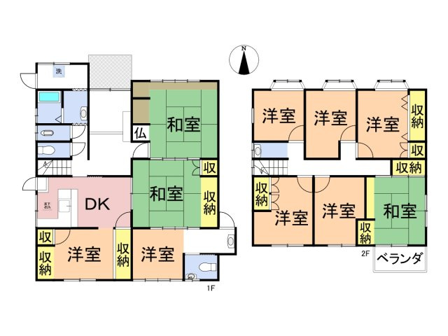 中古戸建　大垣市荒尾町　昭和61年築の間取り