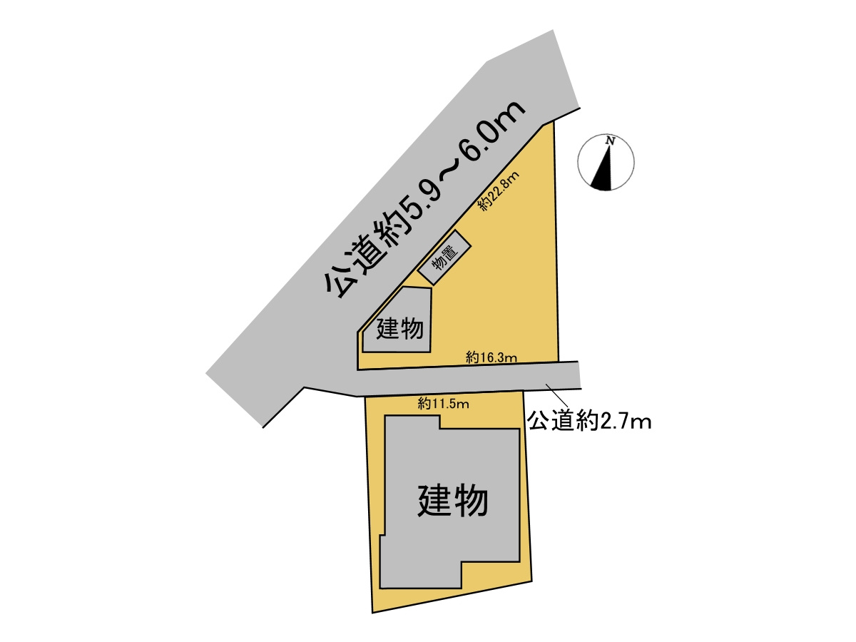 中古戸建　大垣市荒尾町　昭和61年築の区画図
