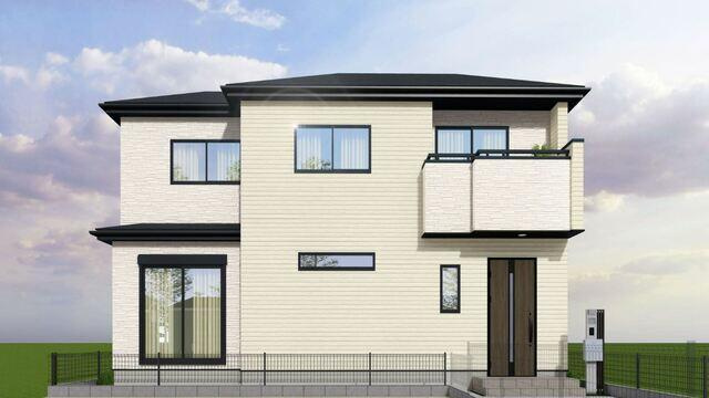 名古屋市守山区桔梗平３丁目の新築一戸建の外観パース|2号棟　完成予想図 