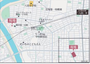 名古屋市中村区横井２丁目の新築一戸建の地図| 