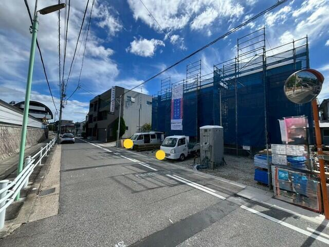 名古屋市名東区神月町の新築一戸建の前面道路含む現地写真| 