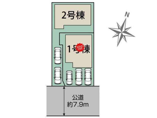 名古屋市守山区天子田２丁目の新築一戸建の区画図|名古屋市守山区天子田2丁目2棟… 