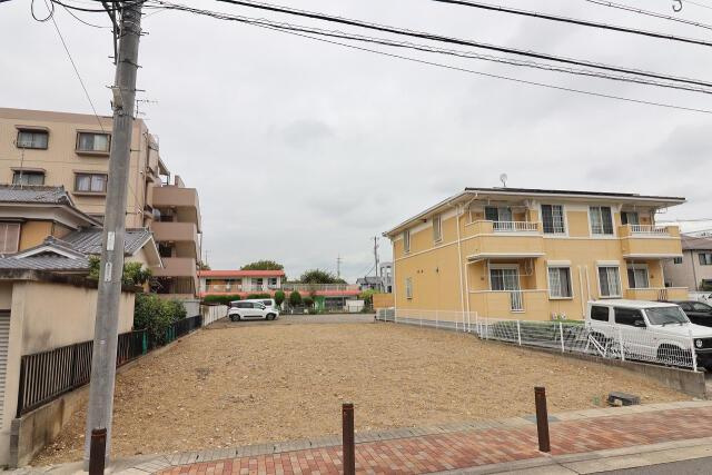 名古屋市守山区天子田２丁目の新築一戸建の前面道路含む現地写真|更地写真 