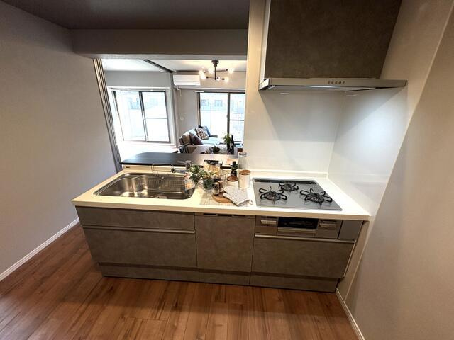 名古屋市千種区若水２丁目の中古マンションのキッチン|カウンターキッチン内（食洗器… 