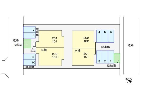 アクア・フェザー　Ａの駐車場