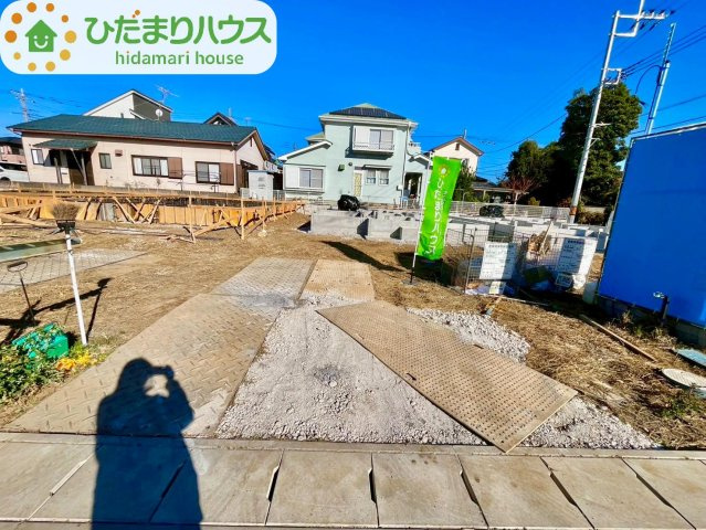 野田山崎2工区　新築戸建　2-P号棟の前面道路含む現地写真|北西5ｍ公道