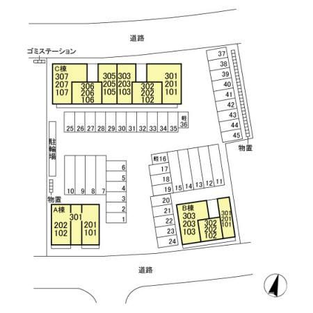 シャインピークス上越妙高 Bの区画図