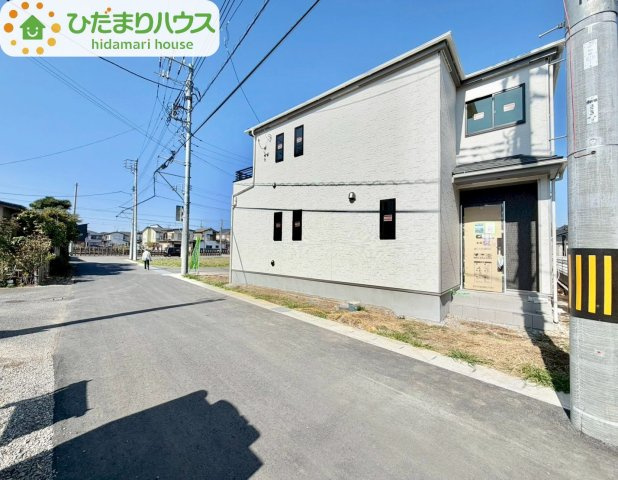 野田山崎2工区　新築戸建　2-Q号棟の前面道路含む現地写真|北西5ｍ公道・南東3.6公道
