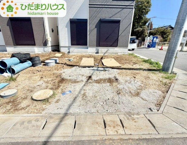 野田山崎2工区　新築戸建　2-Q号棟の駐車場|2026年2月現地写真です(^^)/
