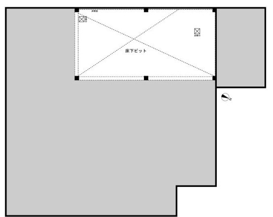 大阪狭山市　借地権付き事務所の区画図