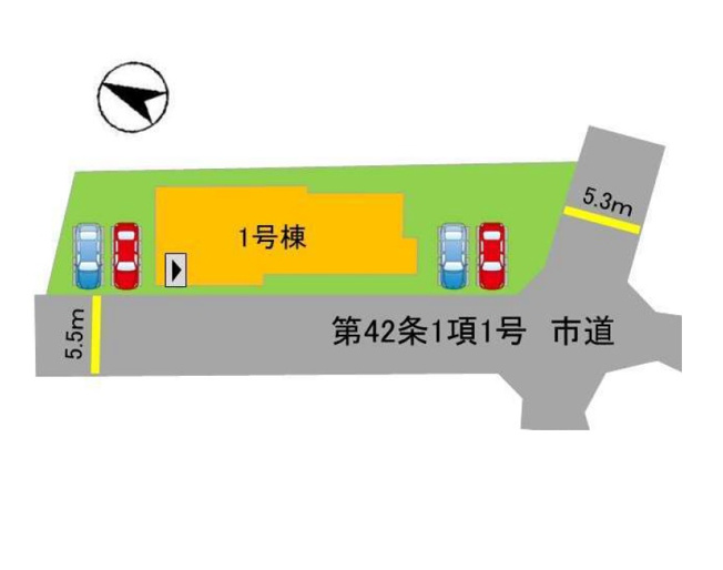 【区画図】 | 福岡市西区今津13期・平屋　1号棟（全1棟）【仲介手数料無料・0円】 | 区画図です。