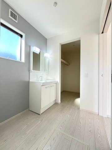 【洗面所】 | 福岡市西区今津13期・平屋　1号棟（全1棟）【仲介手数料無料・0円】 | 現地写真。
