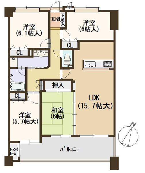 【間取り】 | アンピール海の中道アクアヴィラ☆仲介手数料無料☆