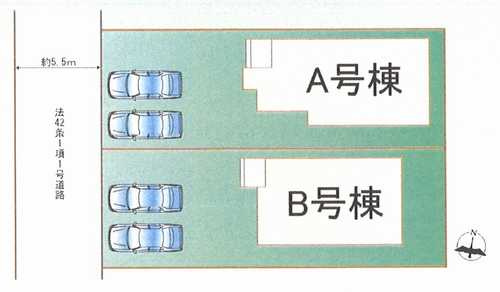 平塚市西八幡4丁目　新築戸建全2棟　A号棟の区画図