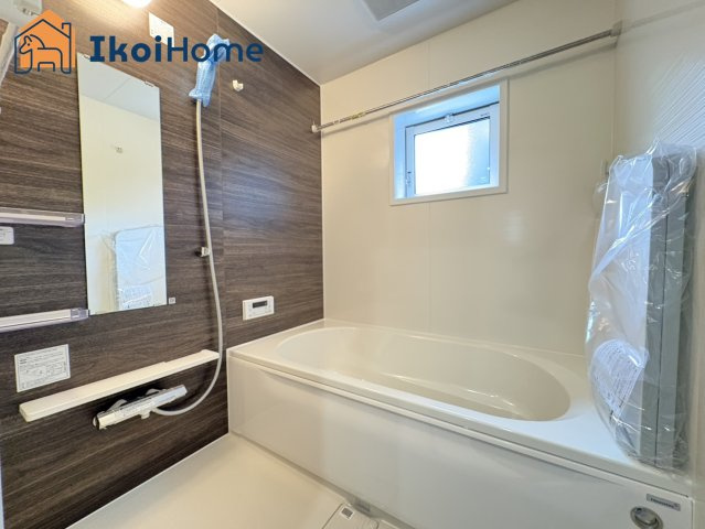 神戸市西区竹の台1丁目２期1号棟　新築戸建の浴室|【ホームページに現地動画掲載中】●年中無休：当日予約可●1坪タイプの広々したユニットバスになります。