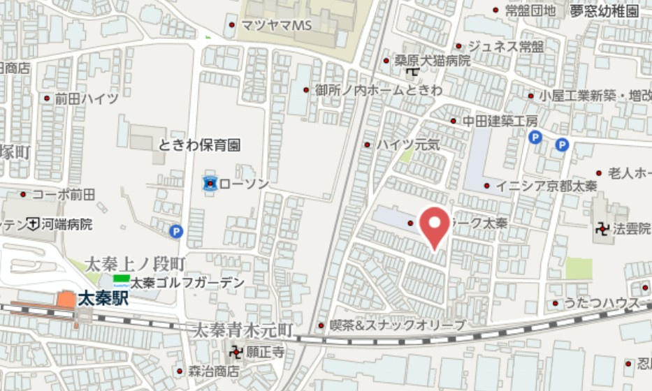 京都市右京区太秦蜂岡町　新築戸建の地図