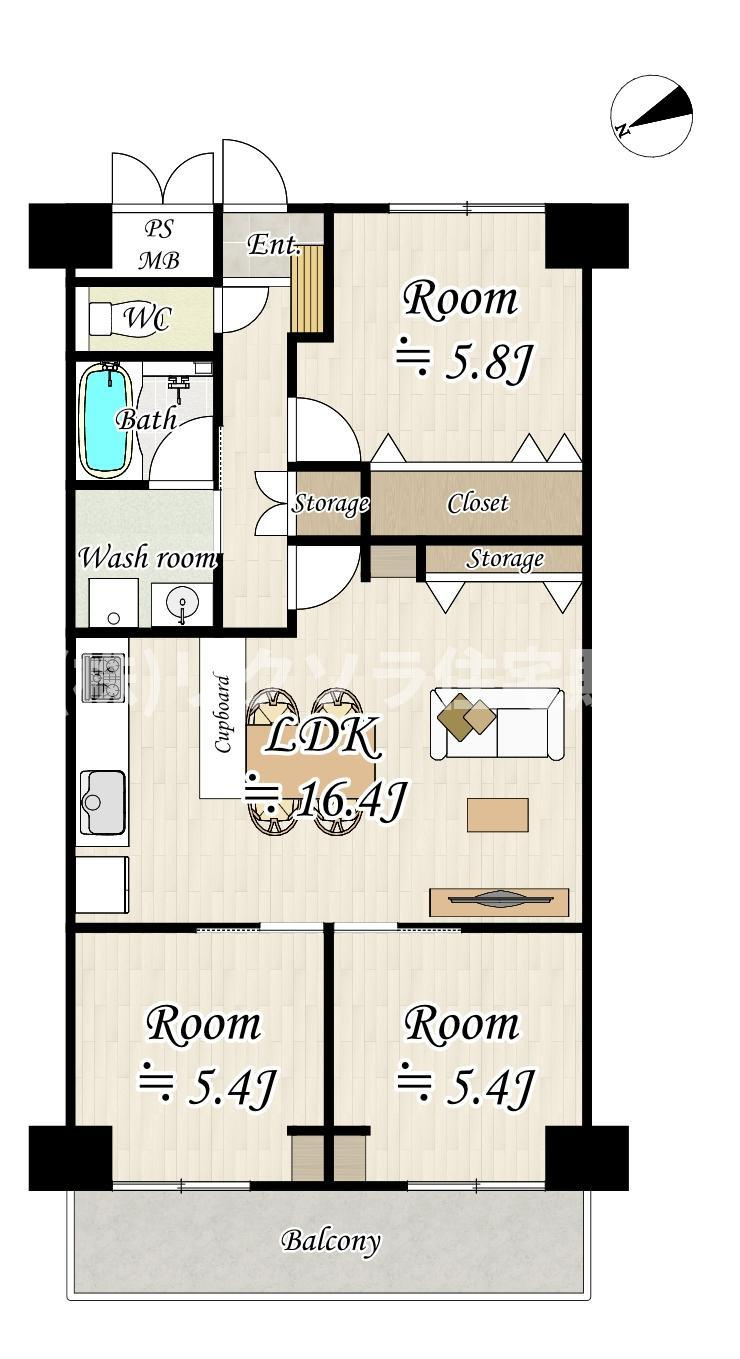 枚方淀川公園スカイハイツの間取り|間取り図はいかがですか？ご希望を叶える間取りですか？リビングの広さは？水回りの位置は？カウンターキッチン？など色々な情報が集約されています。弊社ではリフォームなどのご相談も承っております。
