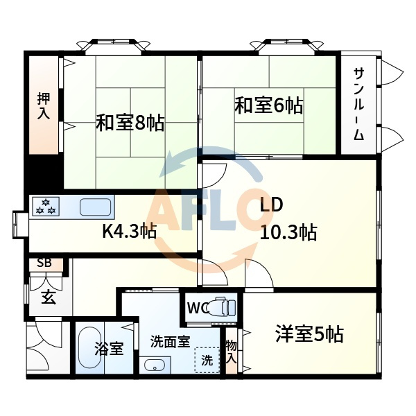 タイムス北畠の間取り|タイムス北畠　間取り