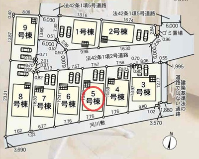 【区画図】 | クレイドルガーデン八幡市橋本尻江第１ | 区画図