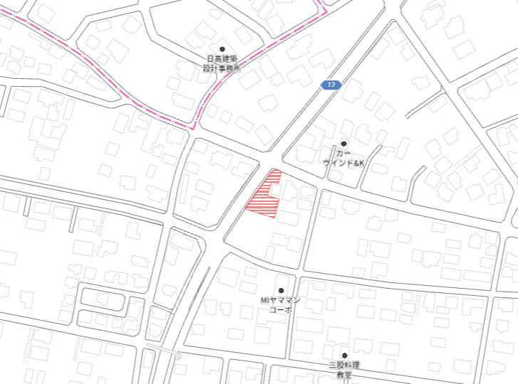 北諸県郡三股町大字樺山の売地の土地図