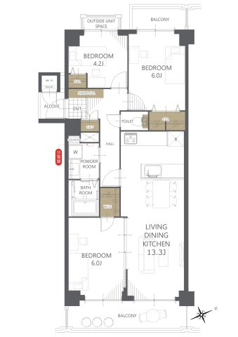 【間取り】ダイアパレス宇品 