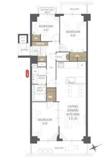 【間取り】ダイアパレス宇品 