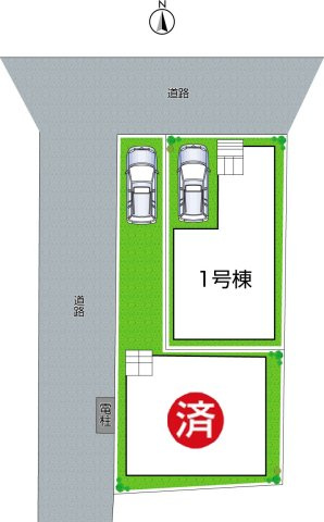 大阪市住之江区北島　第1期　新築一戸建ての区画図|全２区画