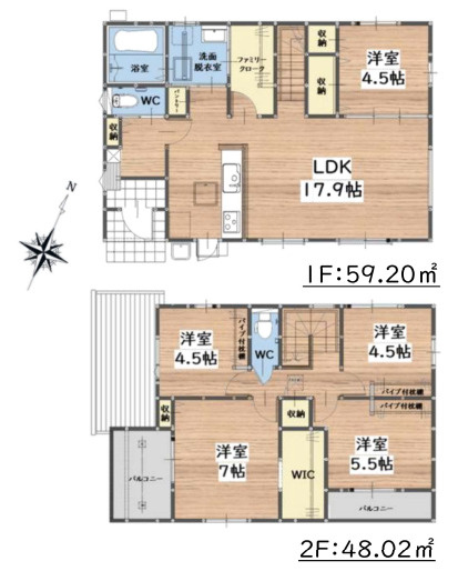 【間取り】 | 大野城市南ヶ丘5丁目5期　1号棟（全2棟）【仲介手数料無料・0円】 | 平日、土日祝日もお好きな日時にご見学可能です。お気軽にお問合せ下さい。