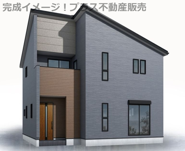 【外観】 | 糟屋郡志免町王子3丁目第6　1号棟（全1棟）【仲介手数料無料・0円】 | 完成イメージの外観パースです。