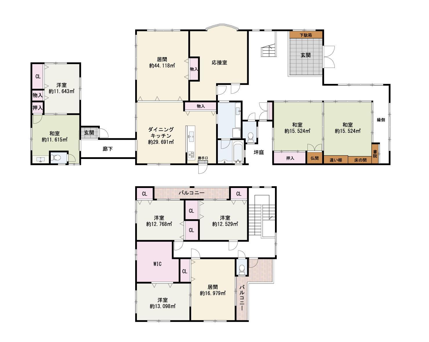 堺市中区堀上町　中古戸建の間取り
