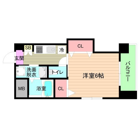 大阪市都島区東野田町１丁目の賃貸マンションの間取り