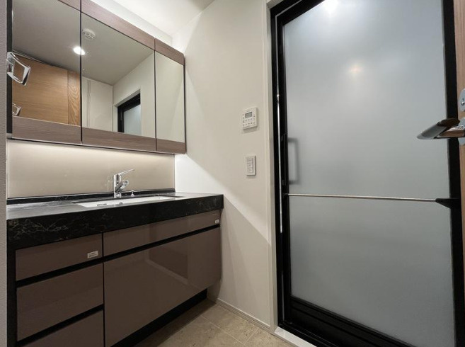 ロイヤルシーズン二子玉川の独立洗面台|独立洗面台、朝の身支度には欠かせません