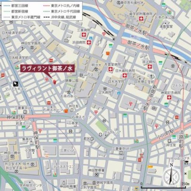 ラヴィラント御茶ノ水の地図