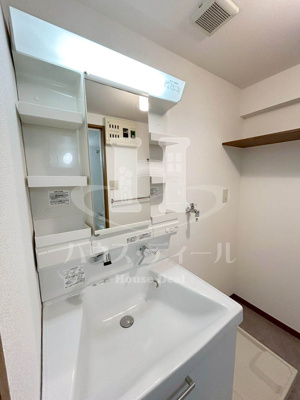 【洗面所】 | パークサイドハイツタケノヤ | 広い洗面スペース