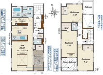 郡山市静西1丁目新築一戸建て3棟の画像
