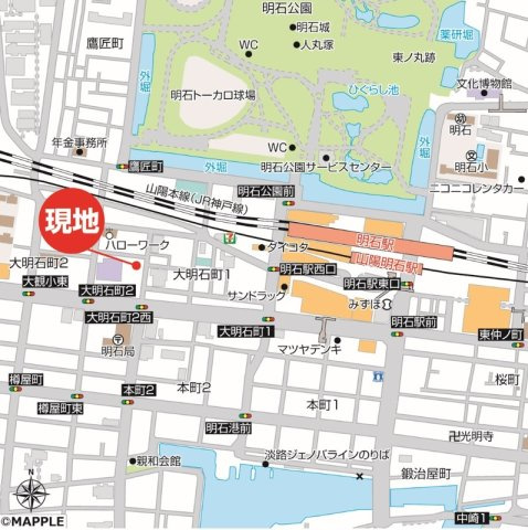 ブランシエスタ明石の地図