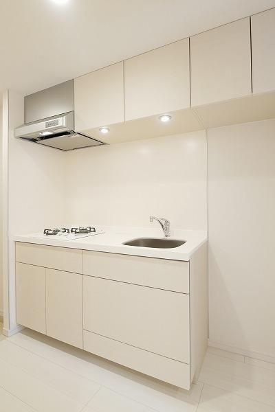 プレミアムキューブG北新宿のキッチン|■２口ガスコンロシステムキッチン■都市ガス♪