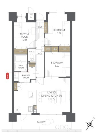【間取り】フローレンス加治屋町 